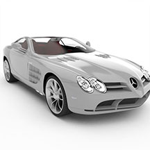 银白色奔驰汽车模型
