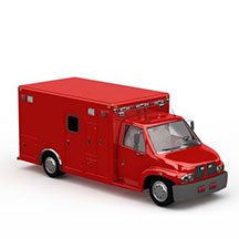 高档红色房车模型
