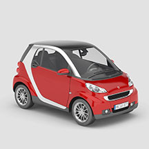 红色smart汽车模型
