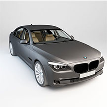 银灰色BMW7L模型