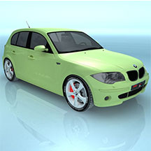 绿色BMW1SER模型