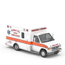 白色救护车模型