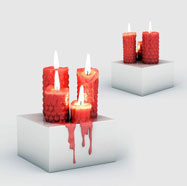 紅色蠟燭擺件3D模型