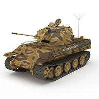 迷彩谢尔曼III型坦克模型