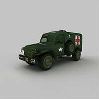 军用医护车模型