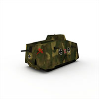 迷彩堡垒装甲车模型