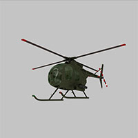 OH6A直升战斗机模型