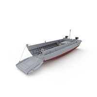 LCVP军用运输船模型