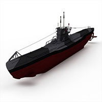 u-tVIIb潜艇模型