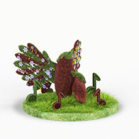小鸟园艺造型3D模型