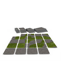 3D公园地砖模型