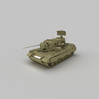 军用通信坦克模型